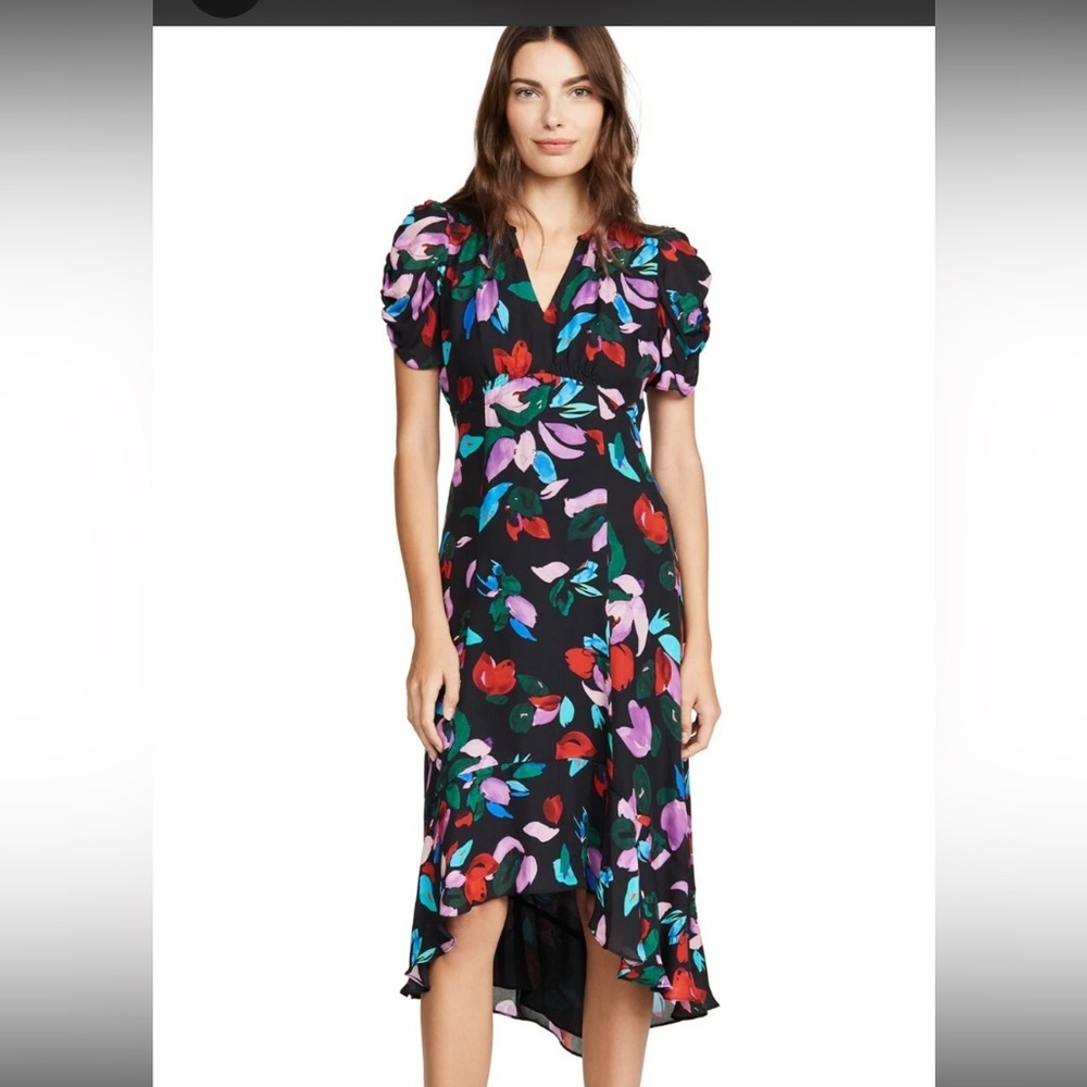 Parker Silk Floral Maxi Dress Medium